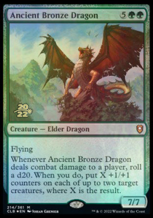 Ancient Bronze Dragon [Commander Legends: Battle for Baldur's Gate Prerelease Promos] | Rook's Games and More