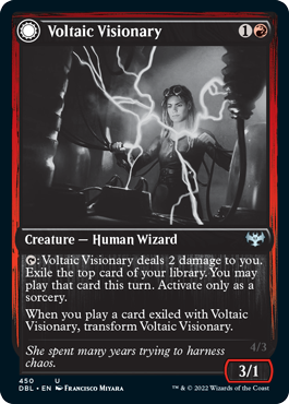Voltaic Visionary // Volt-Charged Berserker [Innistrad: Double Feature] | Rook's Games and More