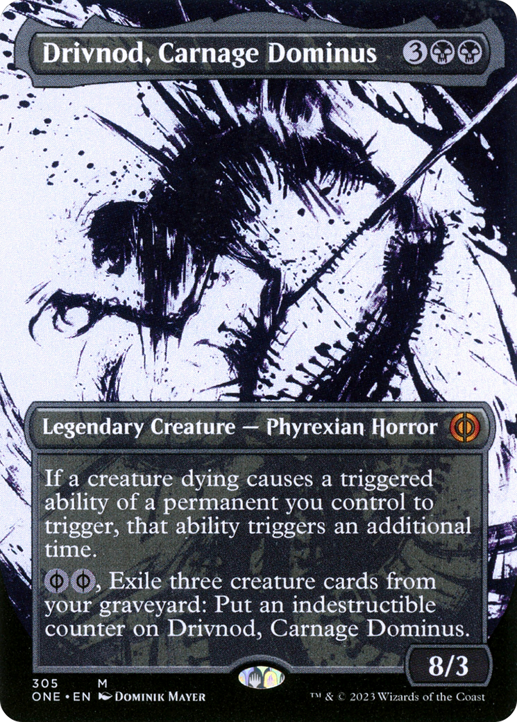 Drivnod, Carnage Dominus (Borderless Ichor) [Phyrexia: All Will Be One] | Rook's Games and More