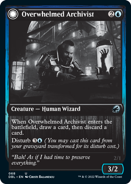 Overwhelmed Archivist // Archive Haunt [Innistrad: Double Feature] | Rook's Games and More
