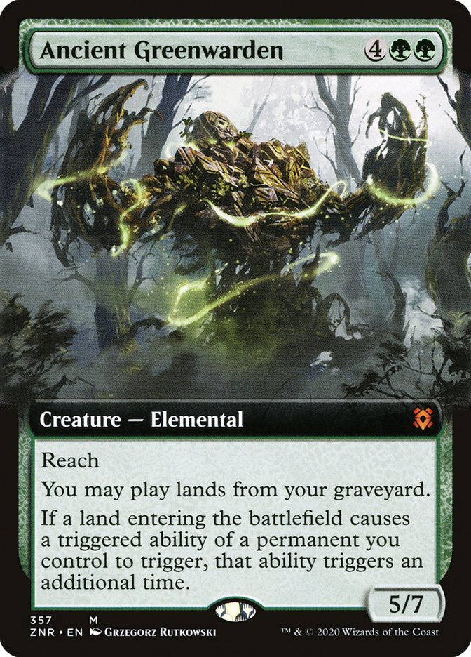 Ancient Greenwarden (Extended Art) [Zendikar Rising] | Rook's Games and More
