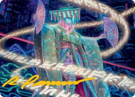 Satsuki, the Living Lore Art Card (Gold-Stamped Signature) [Kamigawa: Neon Dynasty Art Series] | Rook's Games and More