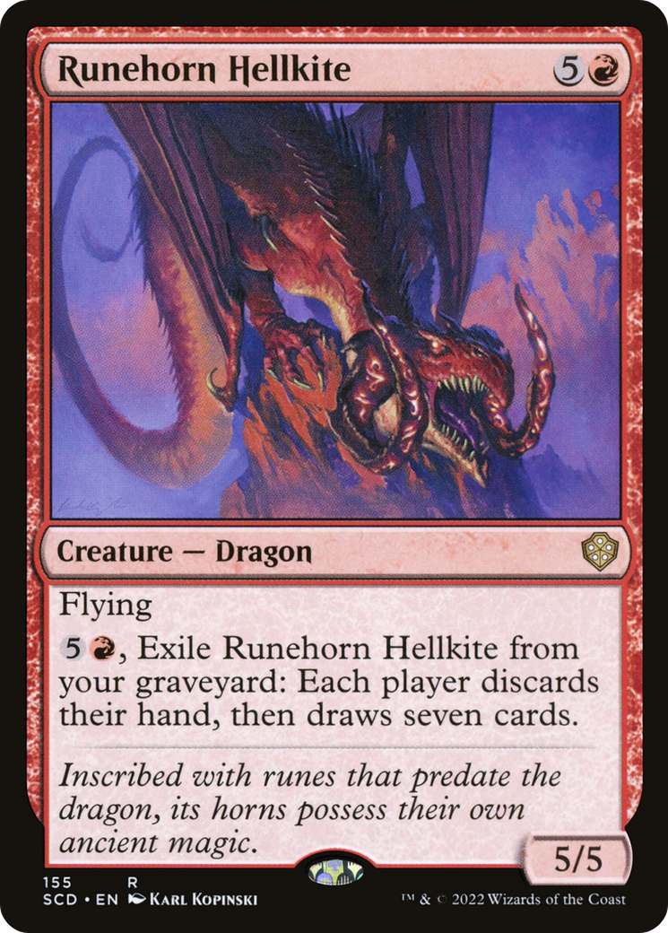 Runehorn Hellkite [Starter Commander Decks] | Rook's Games and More