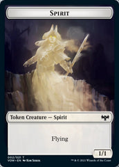 Spirit (002) // Copy Double-sided Token [Innistrad: Crimson Vow Tokens] | Rook's Games and More
