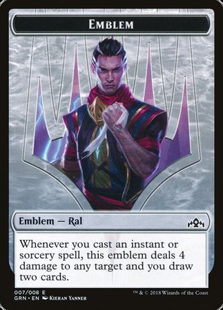 Emblem - Ral, Izzet Viceroy [Guilds of Ravnica Tokens] | Rook's Games and More