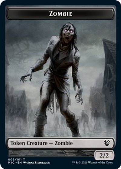 Zombie (005 MIC) // Zombie (005 MID) [Innistrad: Midnight Hunt Commander] | Rook's Games and More