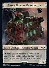 Soldier (002) // Space Marine Devastator Double-sided Token [Universes Beyond: Warhammer 40,000 Tokens] | Rook's Games and More