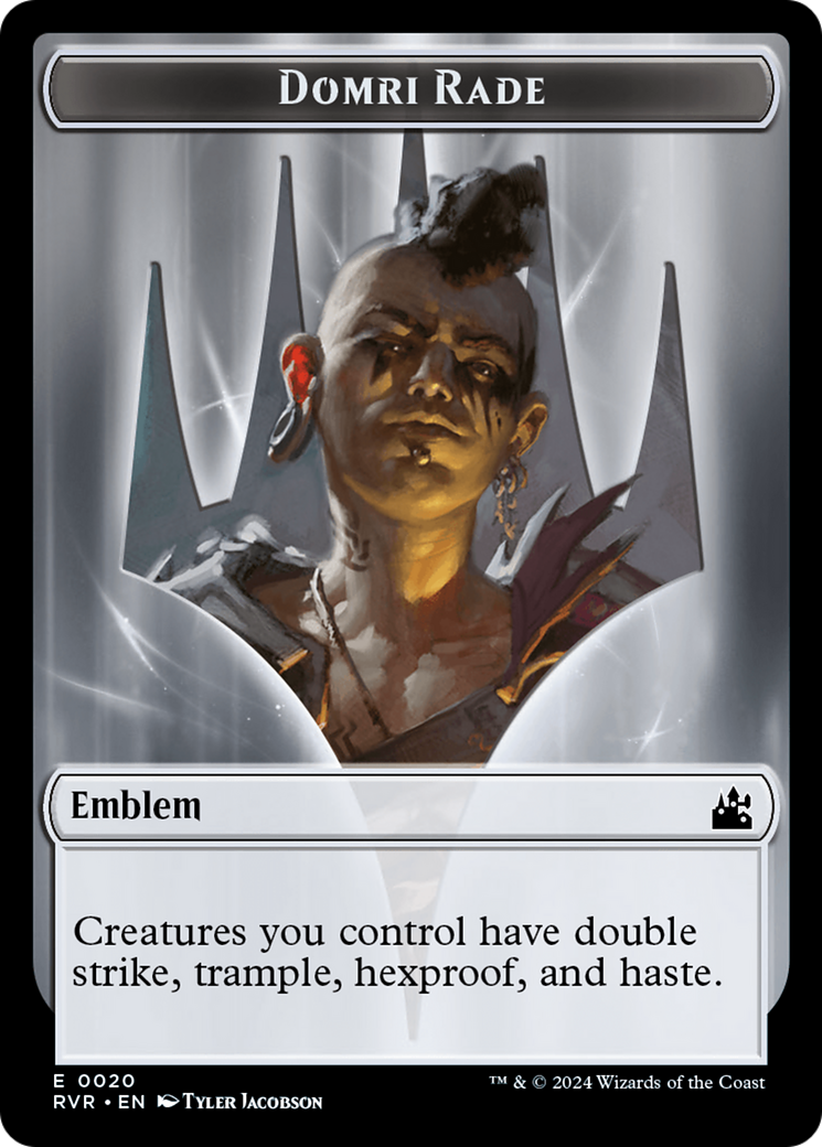 Domri Rade Emblem [Ravnica Remastered Tokens] | Rook's Games and More