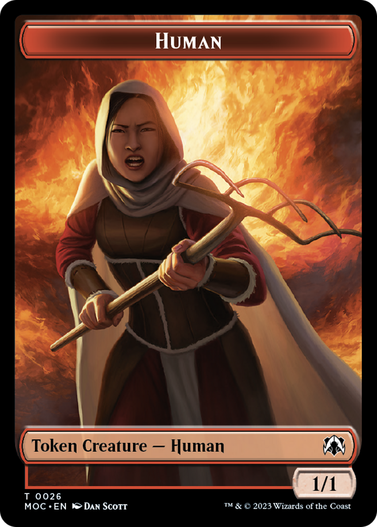 Tentacle // Human (26) Double-Sided Token [March of the Machine Commander Tokens] | Rook's Games and More