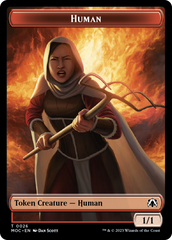 Squid // Human (26) Double-Sided Token [March of the Machine Commander Tokens] | Rook's Games and More