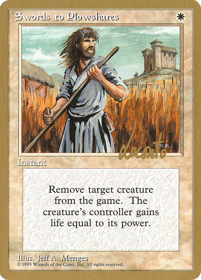 Swords to Plowshares (Michael Loconto) [Pro Tour Collector Set] | Rook's Games and More