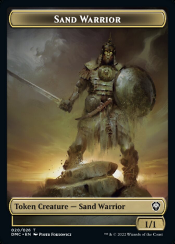 Soldier // Sand Warrior Double-sided Token [Dominaria United Tokens] | Rook's Games and More