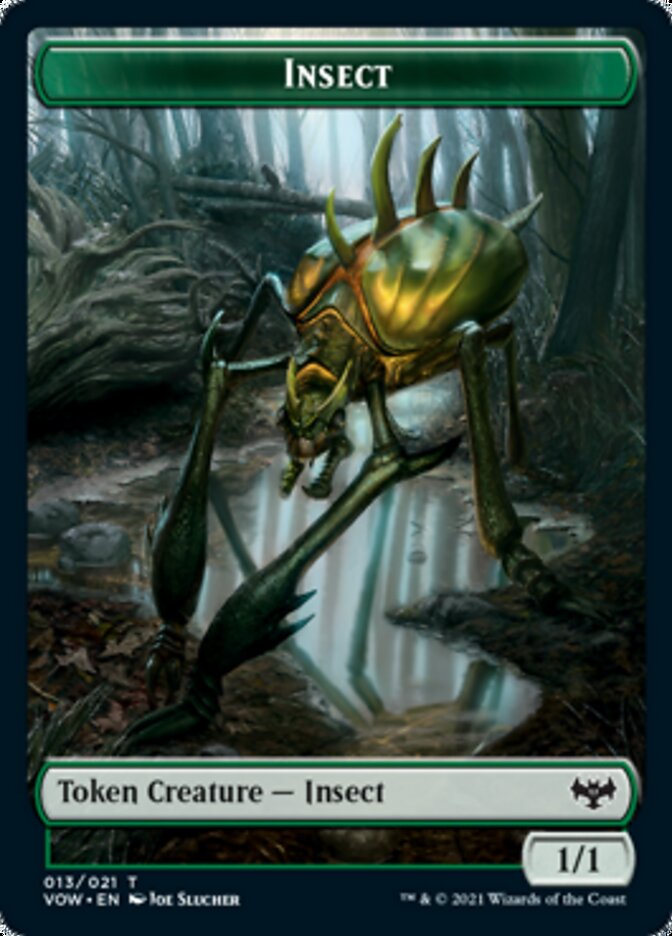 Insect // Spirit (002) Double-sided Token [Innistrad: Crimson Vow Tokens] | Rook's Games and More