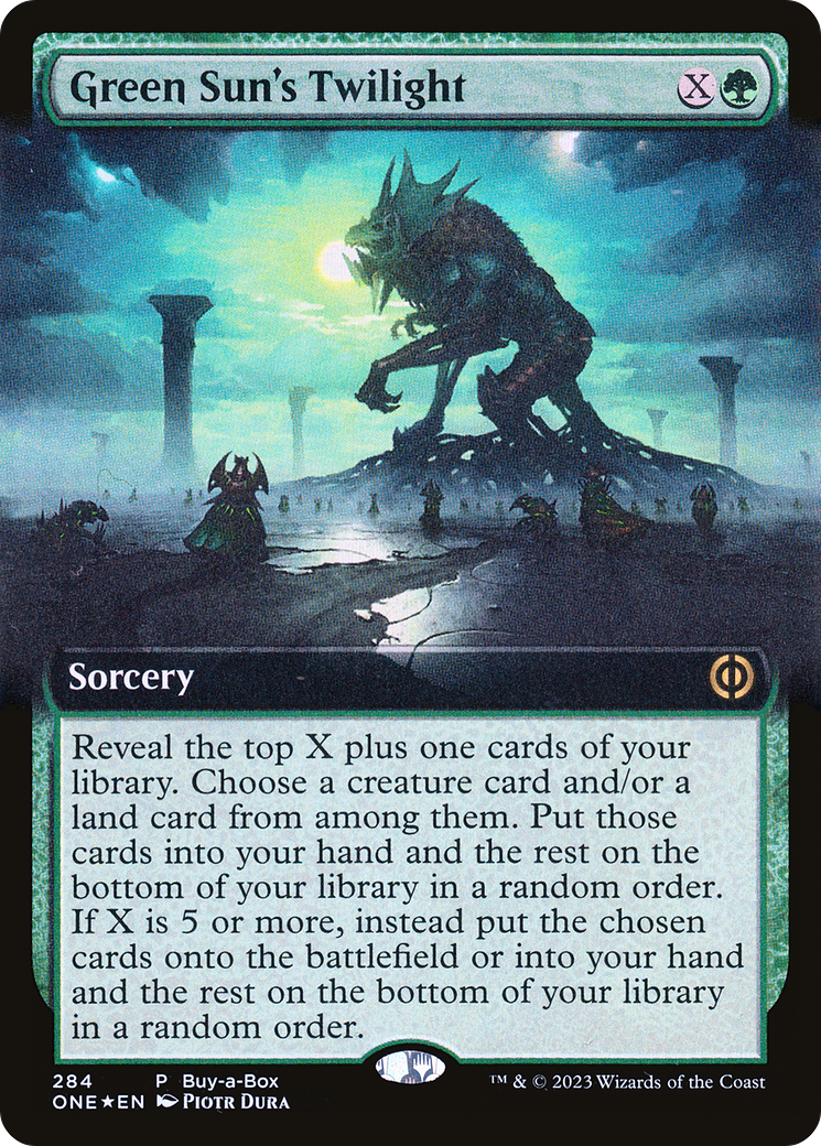 Green Sun's Twilight (Buy-A-Box) (Extended Art) [Phyrexia: All Will Be One] | Rook's Games and More