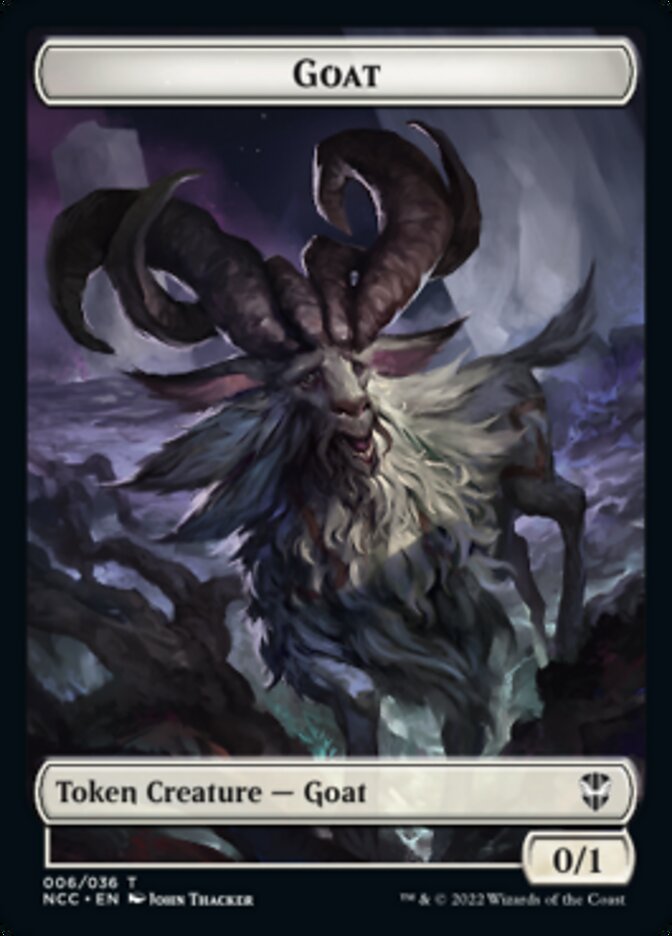 Zombie // Goat Double-sided Token [Streets of New Capenna Commander Tokens] | Rook's Games and More