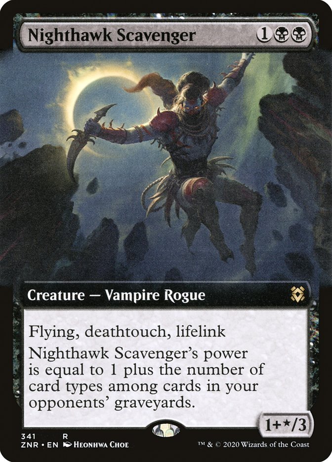 Nighthawk Scavenger (Extended Art) [Zendikar Rising] | Rook's Games and More