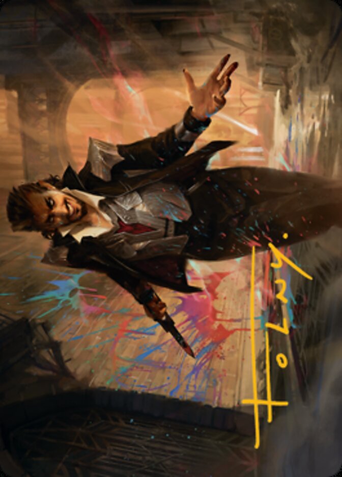 Anhelo, the Painter Art Card (Gold-Stamped Signature) [Streets of New Capenna Art Series] | Rook's Games and More