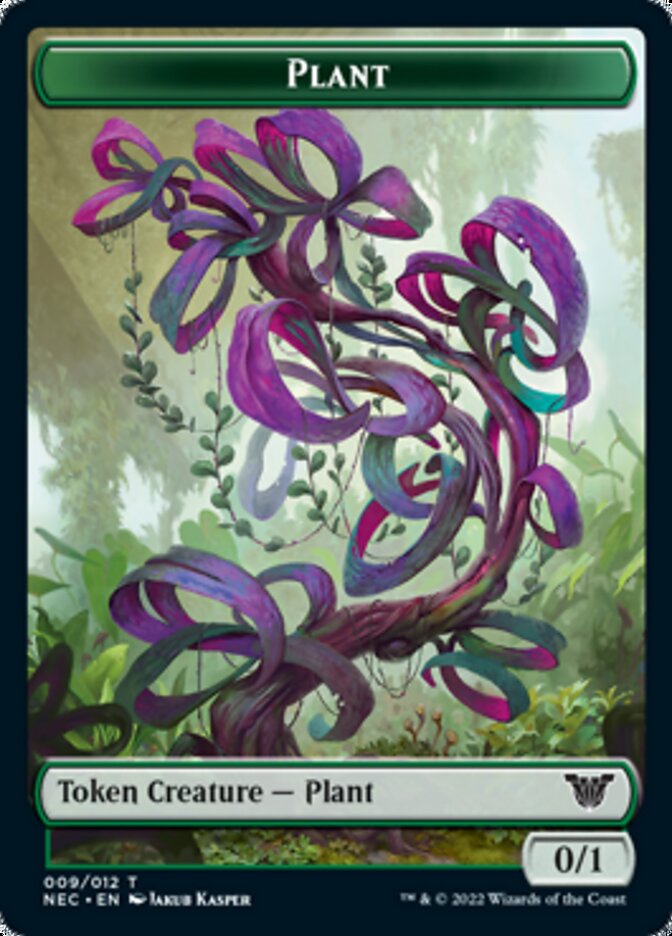 Plant // Treasure Double-sided Token [Kamigawa: Neon Dynasty Commander Tokens] | Rook's Games and More