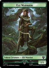 Elf Warrior // Bird Double Sided Token [The Lord of the Rings: Tales of Middle-Earth Commander Tokens] | Rook's Games and More