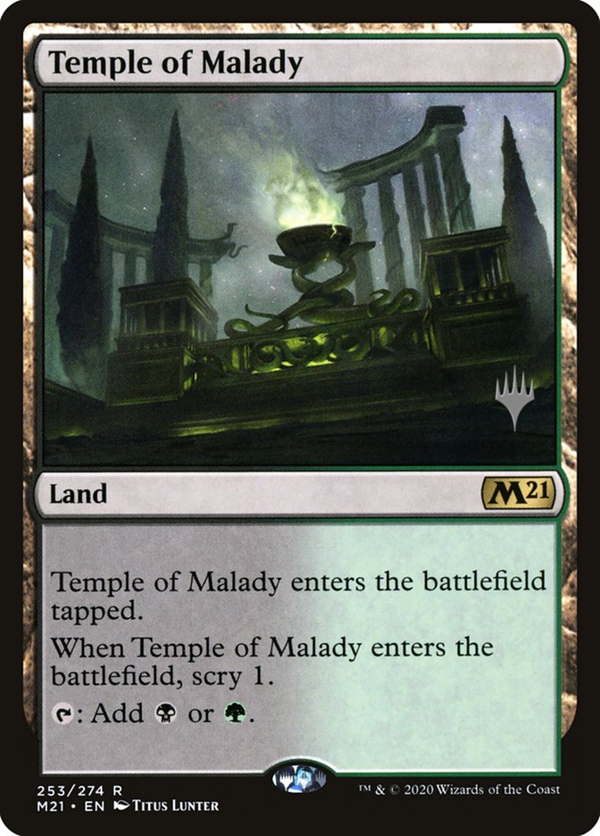 Temple of Malady (Promo Pack) [Core Set 2021 Promos] | Rook's Games and More