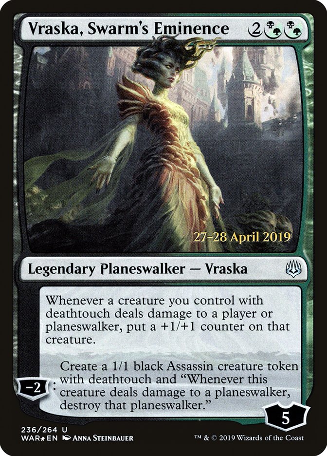 Vraska, Swarm's Eminence  [War of the Spark Prerelease Promos] | Rook's Games and More