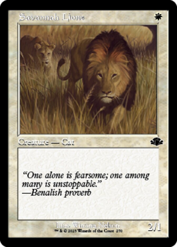 Savannah Lions (Retro) [Dominaria Remastered] | Rook's Games and More