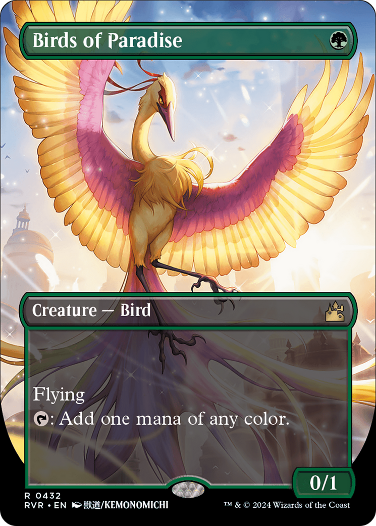 Birds of Paradise (Anime Borderless) [Ravnica Remastered] | Rook's Games and More