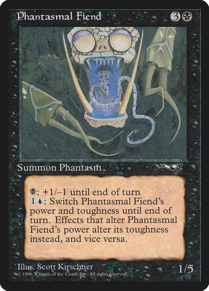 Phantasmal Fiend (Dark Green Background) [Alliances] | Rook's Games and More