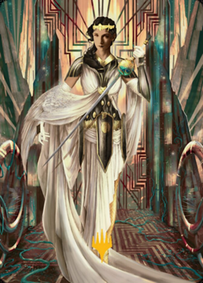 Elspeth Resplendent 2 Art Card (Gold-Stamped Signature) [Streets of New Capenna Art Series] | Rook's Games and More