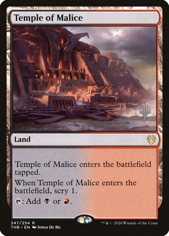 Temple of Malice (Promo Pack) [Theros Beyond Death Promos] | Rook's Games and More