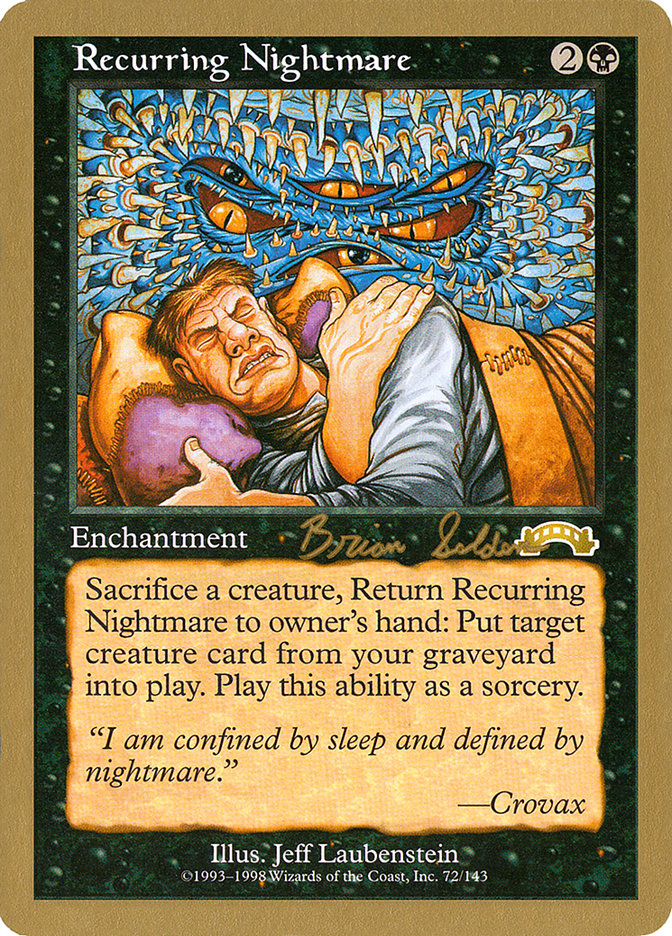 Recurring Nightmare (Brian Selden) [World Championship Decks 1998] | Rook's Games and More