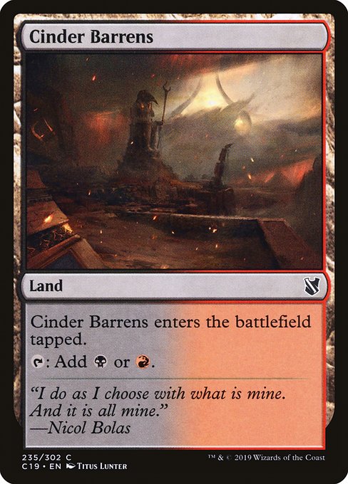Cinder Barrens [Commander 2019] | Rook's Games and More
