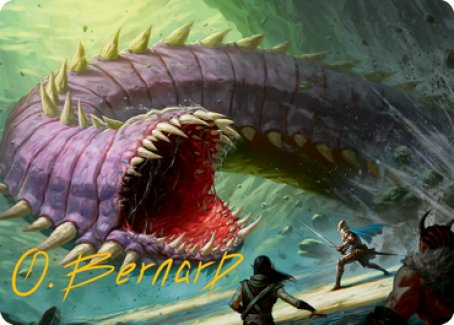 Purple Worm Art Card (Gold-Stamped Signature) [Dungeons & Dragons: Adventures in the Forgotten Realms Art Series] | Rook's Games and More