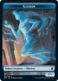 Illusion // Plant Double-sided Token [Zendikar Rising Tokens] | Rook's Games and More