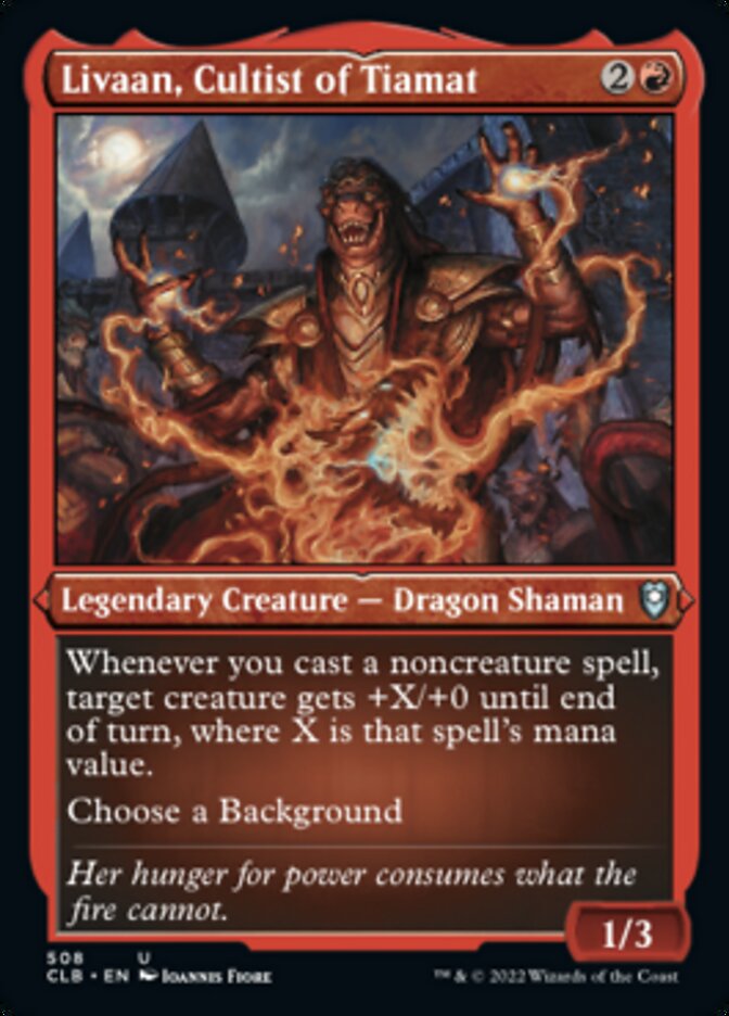 Livaan, Cultist of Tiamat (Foil Etched) [Commander Legends: Battle for Baldur's Gate] | Rook's Games and More