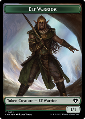 Elf Warrior // Cleric Double-Sided Token [Commander Masters Tokens] | Rook's Games and More