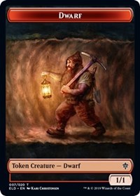 Dwarf // Food (17) Double-sided Token [Throne of Eldraine Tokens] | Rook's Games and More