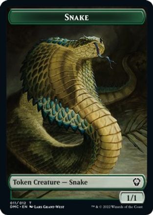 Human // Snake Double-sided Token [Dominaria United Commander Tokens] | Rook's Games and More