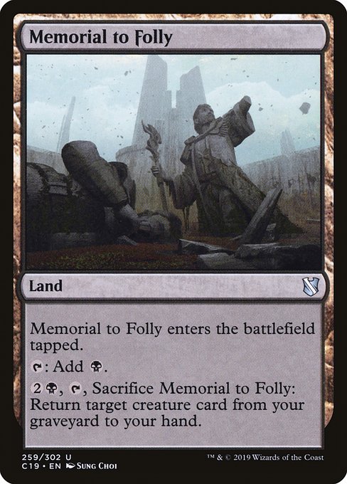 Memorial to Folly [Commander 2019] | Rook's Games and More