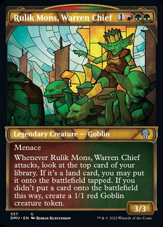 Rulik Mons, Warren Chief (Showcase Textured) [Dominaria United] | Rook's Games and More