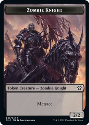 Zombie Knight // Goblin Double-sided Token [Dominaria United Commander Tokens] | Rook's Games and More