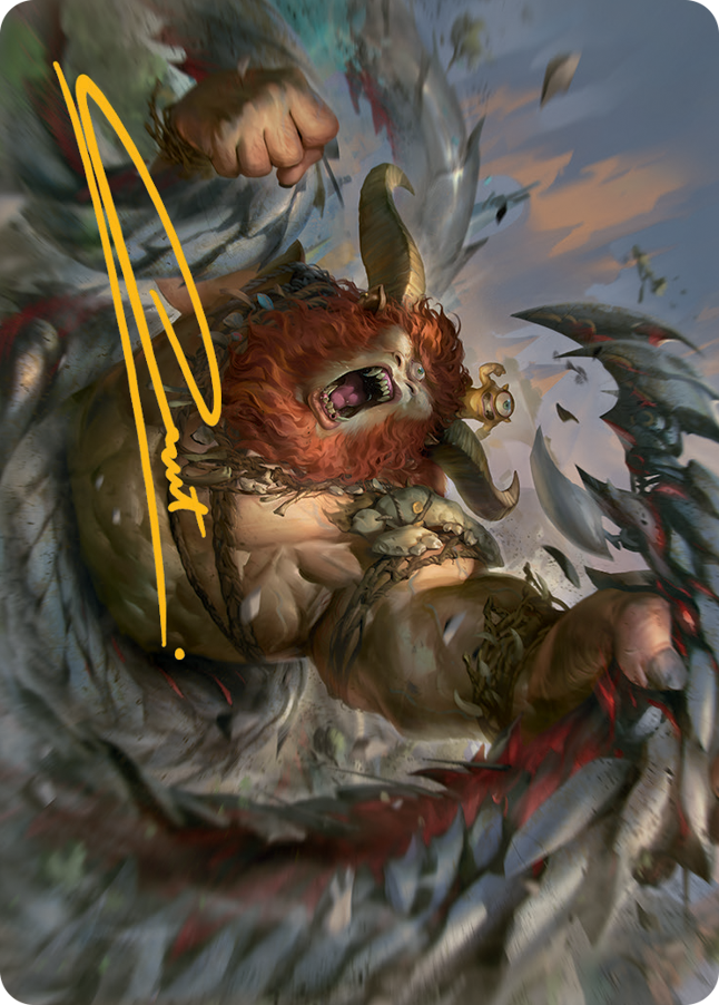 Borborygmos and Fblthp Art Card (42) (Gold-Stamped Signature) [March of the Machine Art Series] | Rook's Games and More