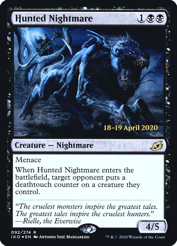 Hunted Nightmare  [Ikoria: Lair of Behemoths Prerelease Promos] | Rook's Games and More