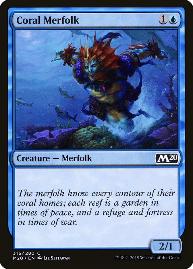 Coral Merfolk [Core Set 2020] | Rook's Games and More