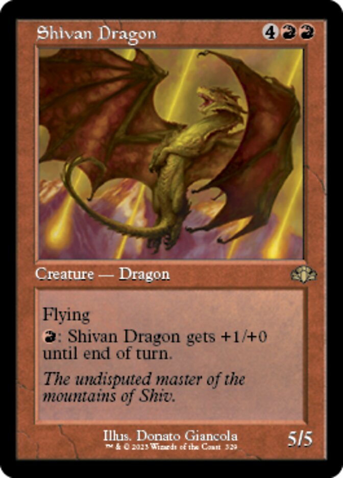 Shivan Dragon (Retro) [Dominaria Remastered] | Rook's Games and More