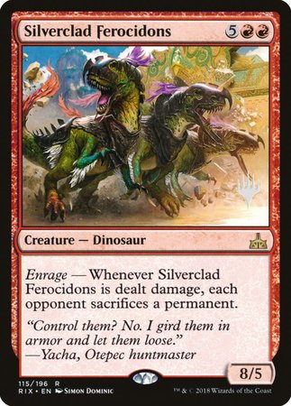 Silverclad Ferocidons [Rivals of Ixalan Promos] | Rook's Games and More