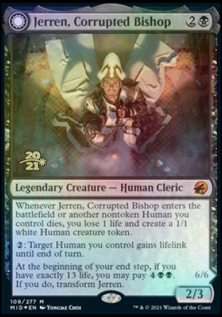 Jerren, Corrupted Bishop // Ormendahl, the Corrupted [Innistrad: Midnight Hunt Prerelease Promos] | Rook's Games and More
