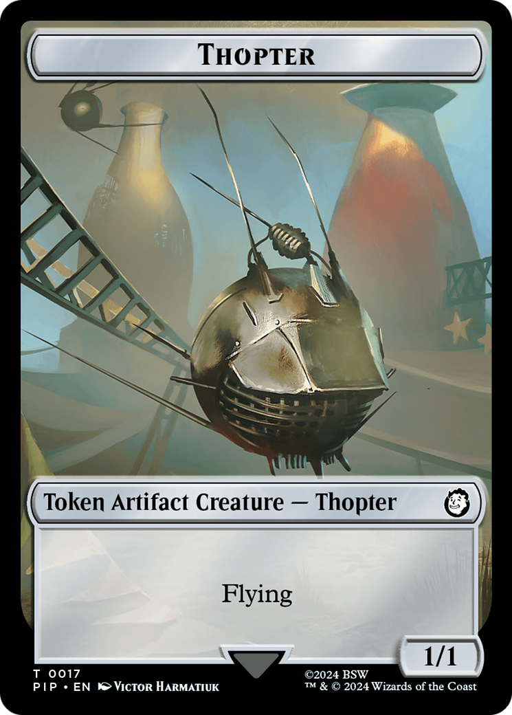 Junk // Thopter Double-Sided Token [Fallout Tokens] | Rook's Games and More