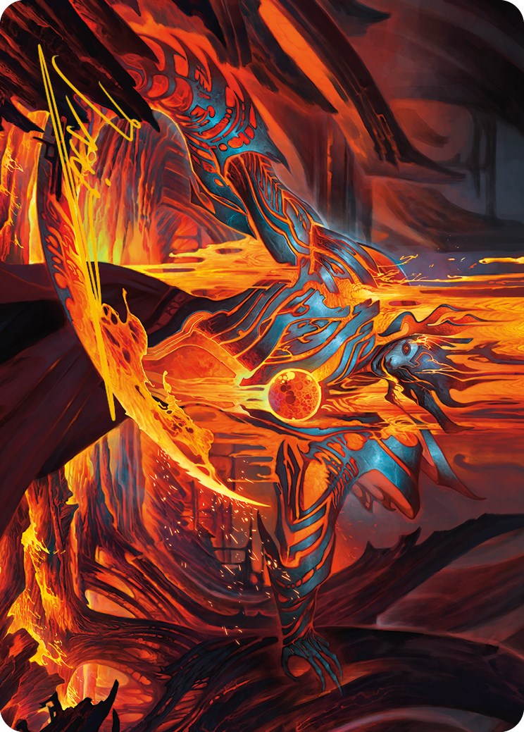 Free From Flesh Art Card (Gold-Stamped Signature) [Phyrexia: All Will Be One Art Series] | Rook's Games and More