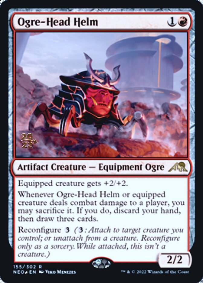 Ogre-Head Helm [Kamigawa: Neon Dynasty Prerelease Promos] | Rook's Games and More